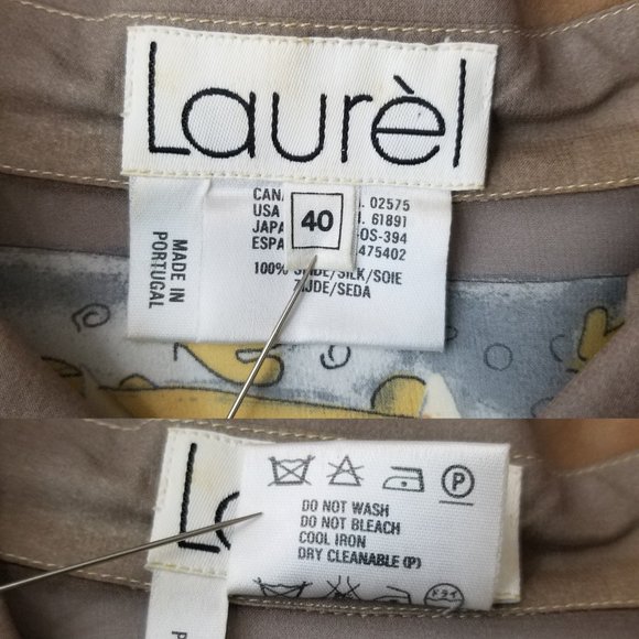 SOLD🌈1990s Laurèl oversized silk blouse & skirt - Picture 16 of 16